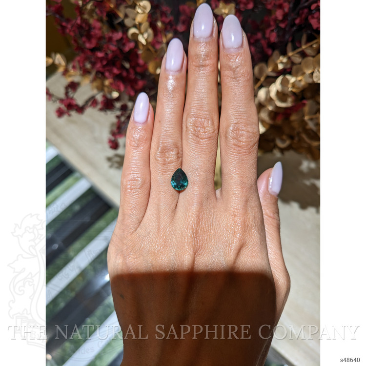 3.46 Ct. Bluish Green Sapphire from Montana