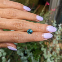 2.59 Ct. Bluish Green Sapphire from Montana Life Style