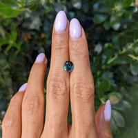 2.59 Ct. Bluish Green Sapphire from Montana Life Style