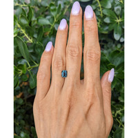 2.00 Ct. Greenish Blue Sapphire from Madagascar Life Style