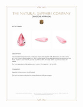 3.03 Ct. Pink Sapphire from Ceylon (Sri Lanka) Appraisal