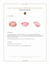 3.54 Ct. Padparadscha Sapphire from Ceylon (Sri Lanka) Appraisal