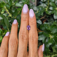 1.63 Ct. Pinkish Purple Sapphire from Madagascar Life Style
