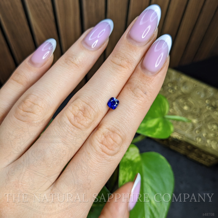0.91 Ct. Blue Sapphire from Ceylon (Sri Lanka)