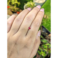 0.46 Ct. Reddish Pink Sapphire from Ceylon (Sri Lanka) Life Style
