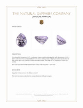 0.75 Ct. Purplish Pink Sapphire from Ceylon (Sri Lanka) Appraisal