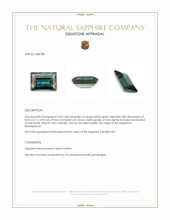 2.20 Ct. Bluish Green Sapphire from Madagascar Appraisal
