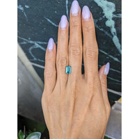2.20 Ct. Bluish Green Sapphire from Madagascar Life Style