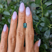 2.20 Ct. Bluish Green Sapphire from Madagascar Life Style