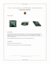 3.07 Ct. Green Sapphire from Madagascar Appraisal