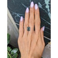 5.50 Ct. Bluish Green Sapphire from Madagascar Life Style