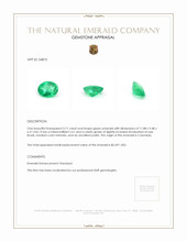 3.71 Ct. Emerald from Colombia Appraisal