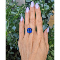 14.98 Ct. Blue Sapphire from Ceylon (Sri Lanka) Life Style