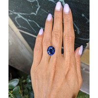 9.73 Ct. Blue Sapphire from Ceylon (Sri Lanka) Life Style