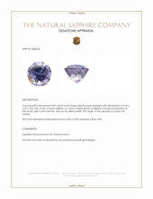 0.85 Ct. Bluish Purple Sapphire from Ceylon (Sri Lanka) Appraisal