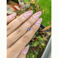 0.85 Ct. Bluish Purple Sapphire from Ceylon (Sri Lanka) Life Style