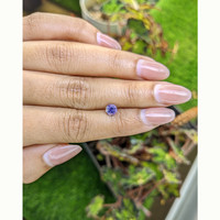 0.85 Ct. Bluish Purple Sapphire from Ceylon (Sri Lanka) Life Style