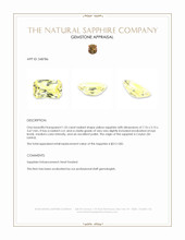 1.55 Ct. Yellow Sapphire from Ceylon (Sri Lanka) Appraisal