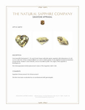 1.18 Ct. Yellowish Green Sapphire from Madagascar Appraisal