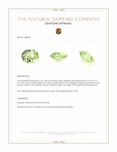 1.59 Ct. Green Sapphire from Madagascar Appraisal