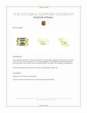 1.34 Ct. Yellow Sapphire from Madagascar Appraisal