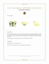 1.18 Ct. Yellow Sapphire from Ceylon (Sri Lanka) Appraisal