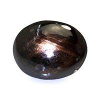 1.57 Ct. Black Cabochon Star Sapphire from Ceylon (Sri Lanka) Video