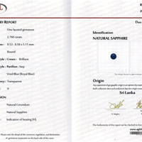 2.76 Ct. Blue Sapphire from Ceylon (Sri Lanka) Scan Report