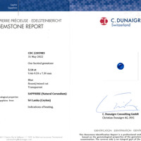 5.14 Ct. Blue Sapphire from Ceylon (Sri Lanka) Scan Report