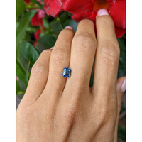 1.71 Ct. Greenish Blue Sapphire from Ceylon (Sri Lanka) Life Style