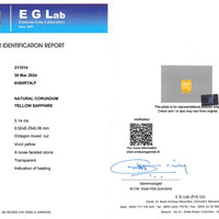 5.14 Ct. Yellow Sapphire from Ceylon (Sri Lanka) Scan Report