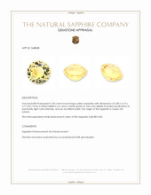 1.84 Ct. Yellow Sapphire from Ceylon (Sri Lanka) Appraisal