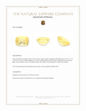 4.04 Ct. Yellow Sapphire from Ceylon (Sri Lanka) Appraisal