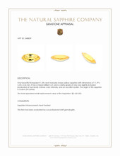 1.58 Ct. Yellow Sapphire from Ceylon (Sri Lanka) Appraisal