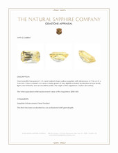 1.15 Ct. Yellow Sapphire from Ceylon (Sri Lanka) Appraisal