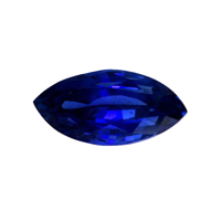 Accent Stones Blue Sapphire Ring 2.04 Ct., 18K White Gold Combination Stone