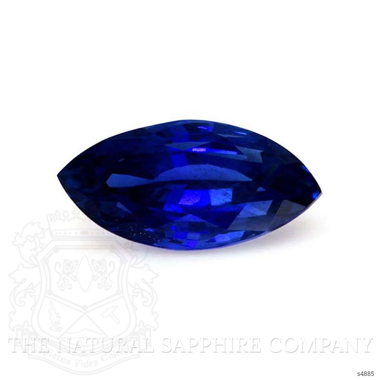 Accent Stones Blue Sapphire Ring 2.04 Ct., 18K White Gold
