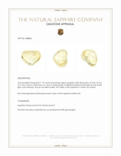 1.79 Ct. Yellow Cabochon Sapphire from Ceylon (Sri Lanka) Appraisal