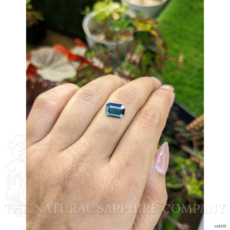 2.33 Ct. Greenish Blue Sapphire from Ceylon (Sri Lanka)