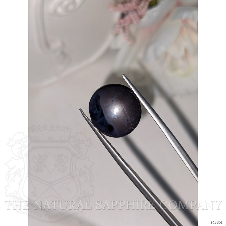 13.86 Ct. Purplish Blue Cabochon Star Spinel from Ceylon (Sri Lanka)