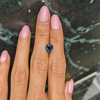 2.03 Ct. Greenish Blue Sapphire from Ceylon (Sri Lanka) Life Style