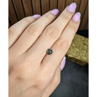 1.62 Ct. Bluish Green Sapphire from Madagascar Life Style