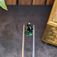 2.73 Ct. Green Sapphire from Madagascar Life Style