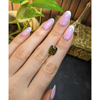 5.39 Ct. Yellowish Green Sapphire from Madagascar Life Style