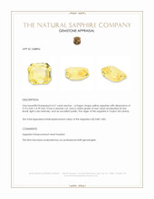 4.51 Ct. Yellow Sapphire from Ceylon (Sri Lanka) Appraisal