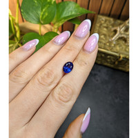 3.25 Ct. Purplish Blue Sapphire from Ceylon (Sri Lanka) Life Style