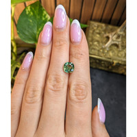 3.10 Ct. Yellowish Green Sapphire from Madagascar Life Style