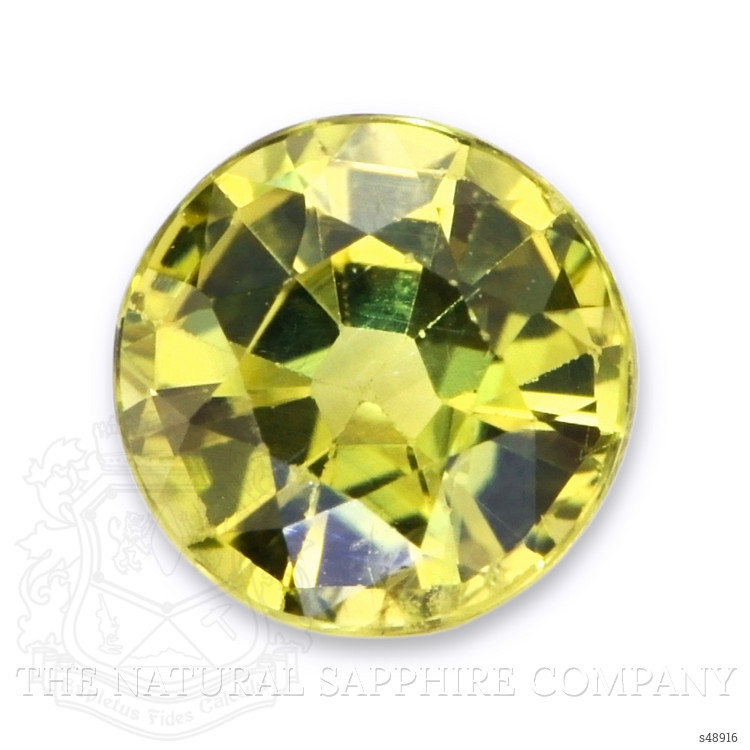 0.59 Ct. Greenish Yellow Sapphire from Ceylon (Sri Lanka)