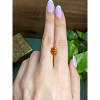 4.19 Ct. Yellowish Orange Sapphire from Ceylon (Sri Lanka) Life Style