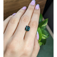 4.12 Ct. Greenish Blue Sapphire Life Style